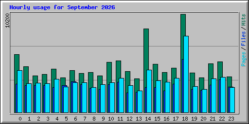 Hourly usage for September 2026